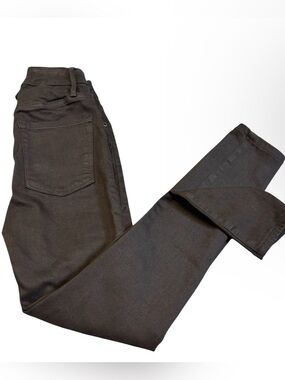Good American Good Waist Black Skinny Jeans Exposed Button Fly Size 00 24 EUC